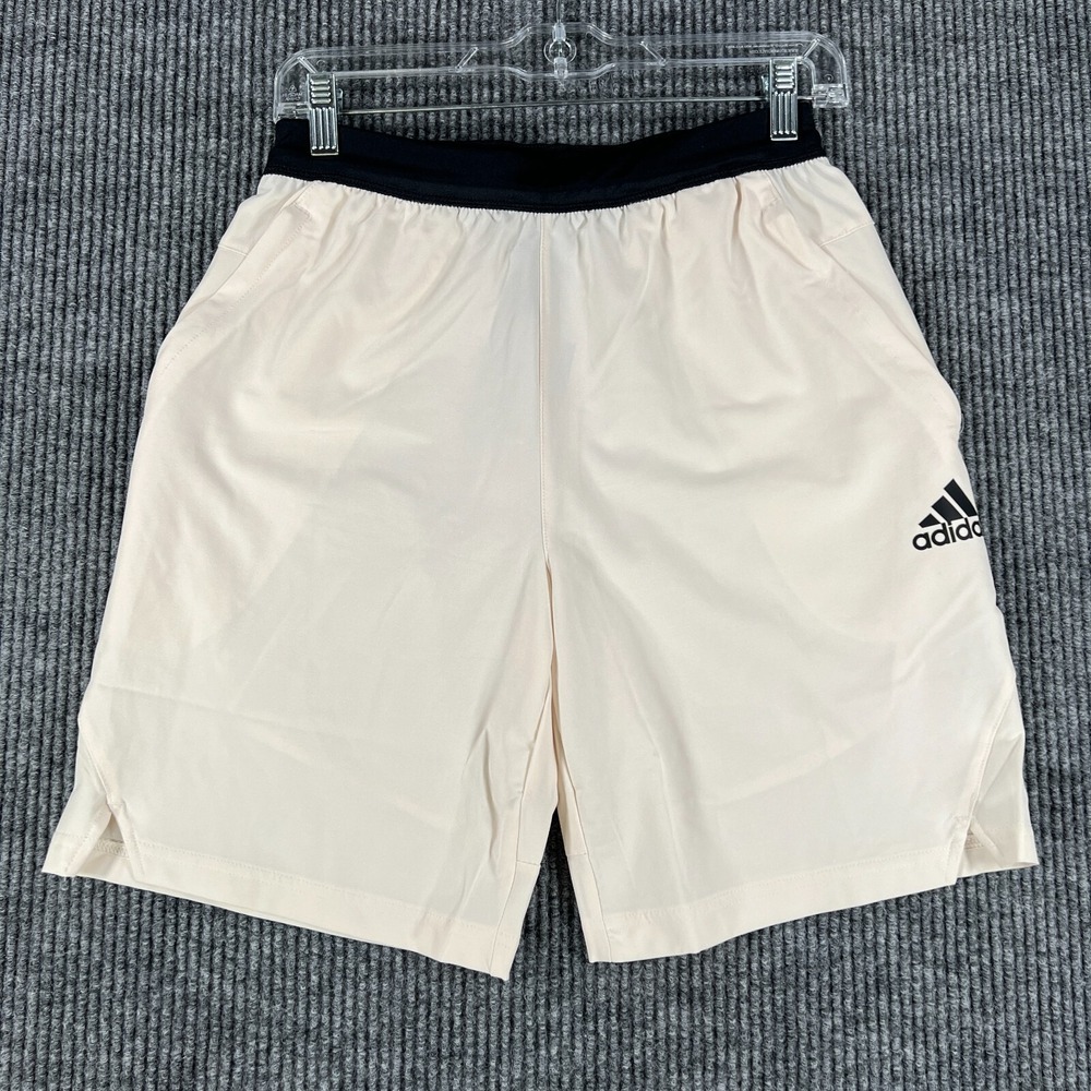 Adidas Shorts Mens Small Beige Axis Activewear Gym Running Workout Casual New